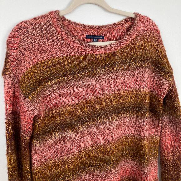 American Eagle Women XS Oversized Chunky Knit Sweater Granola Fairy Grunge Indie - Picture 3 of 8